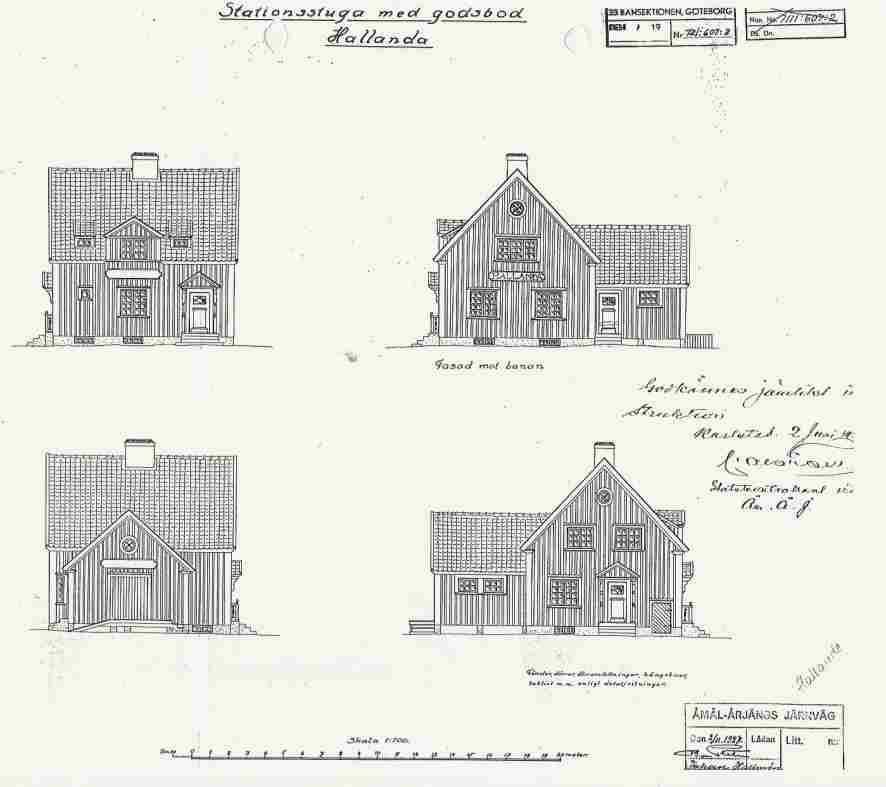 Hallanda station drawing