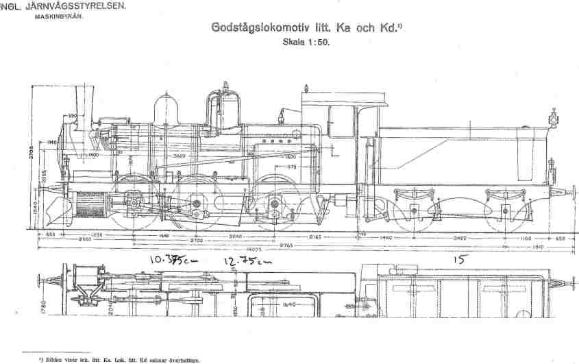 Drawing of engine type Ka-Kd