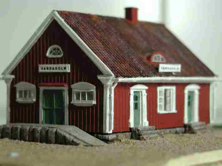 Model av Sandholm station i N