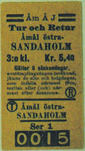 Sandaholm biljet