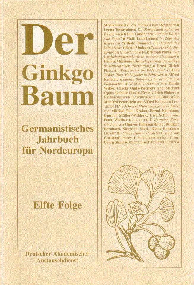 Titelseite der 11. Fogle des Ginkgo-Baums